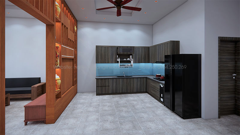 Thiết kế, sản xuất v&agrave; lắp đặt tủ bếp tại Nghệ An