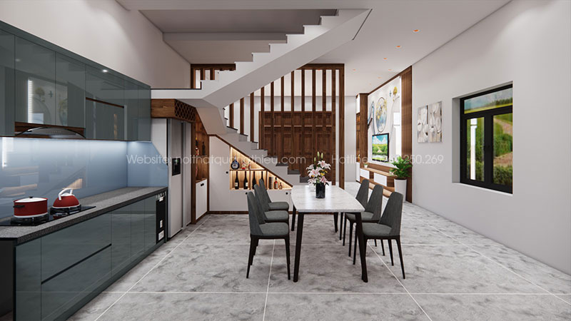 Thiết kế, sản xuất v&agrave; lắp đặt tủ bếp tại Nghệ An