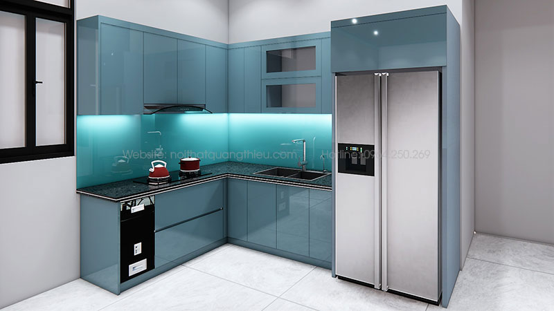 Thiết kế, sản xuất v&agrave; lắp đặt tủ bếp tại Nghệ An