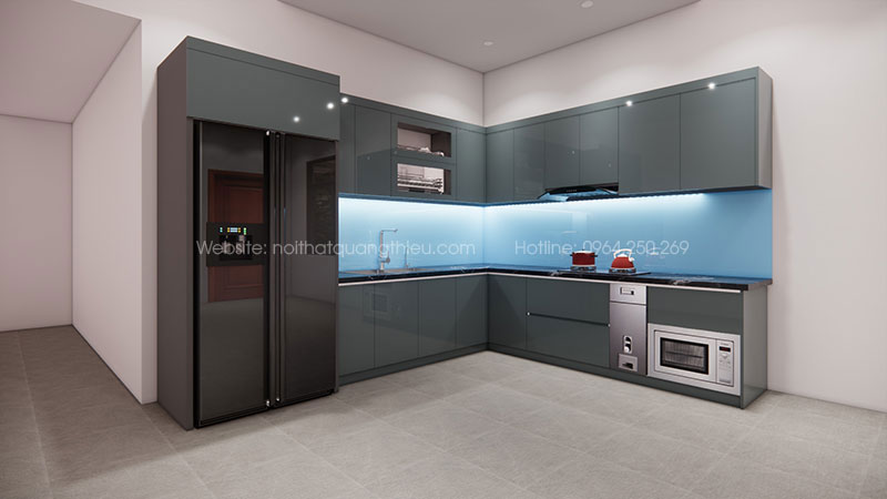 Thiết kế, sản xuất v&agrave; lắp đặt tủ bếp tại Nghệ An
