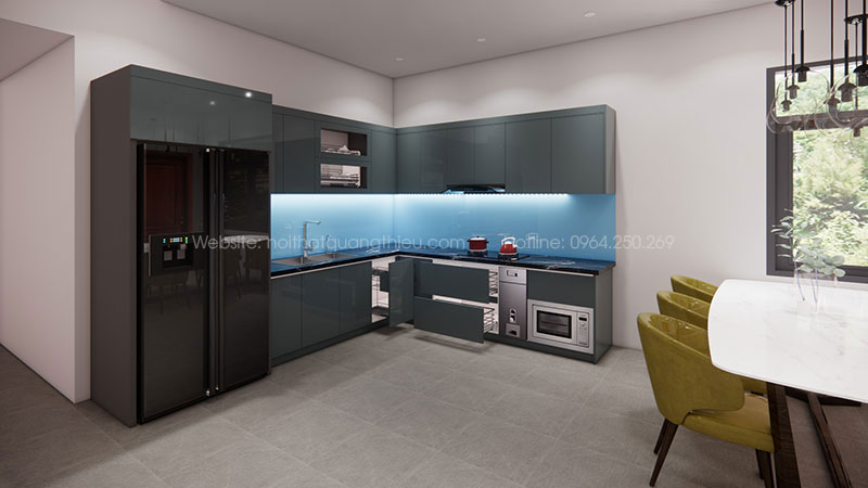Thiết kế, sản xuất v&agrave; lắp đặt tủ bếp tại Nghệ An