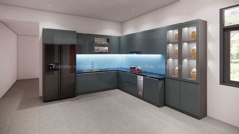 Thiết kế, sản xuất v&agrave; lắp đặt tủ bếp tại Nghệ An