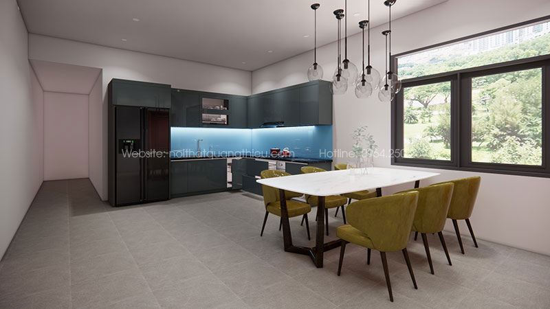 Thiết kế, sản xuất v&agrave; lắp đặt tủ bếp tại Nghệ An