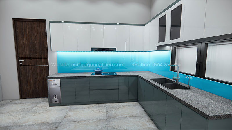 Thiết kế, sản xuất v&agrave; lắp đặt tủ bếp tại Nghệ An