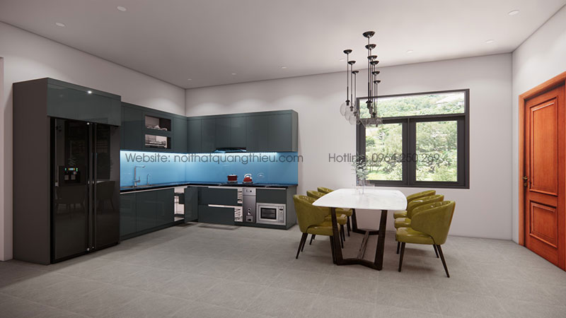 Thiết kế, sản xuất v&agrave; lắp đặt tủ bếp tại Nghệ An