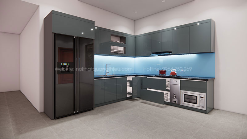 Thiết kế, sản xuất v&agrave; lắp đặt tủ bếp tại Nghệ An